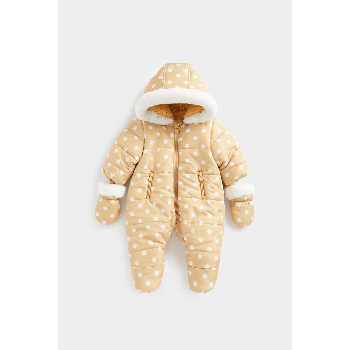 Buy Orange Floral Quilted Snowsuit online | Mothercare Qatar