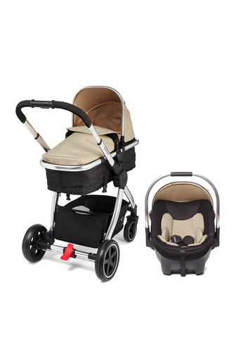 Buy Mothercare 4 Wheel Journey Travel System Sand Chrome online Mothercare Qatar